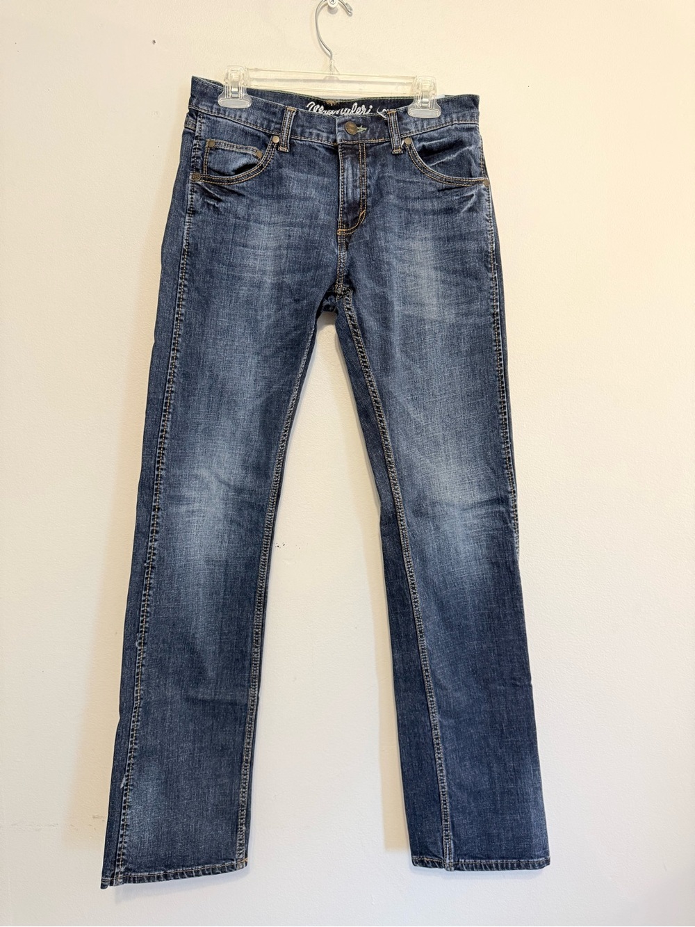 Wrangler Retro Men’s Slim Straight Flex Fit Blue Jeans 30x36